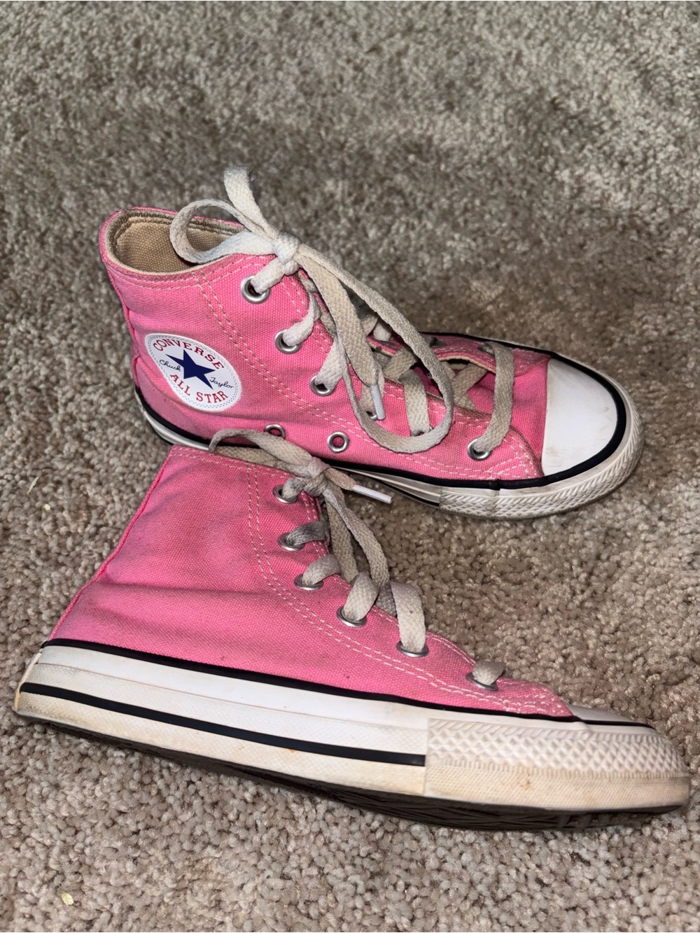 Converse Pink High-Top Kids Sneakers
